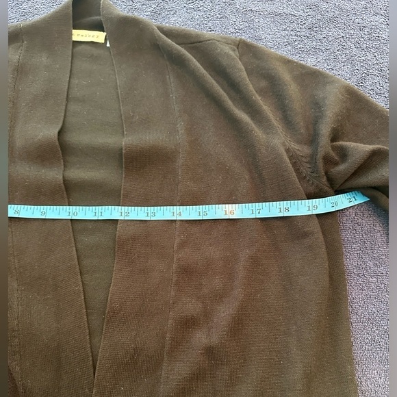 Retrology Black Open Front Cardigan Sweater Size Medium - Picture 4 of 10